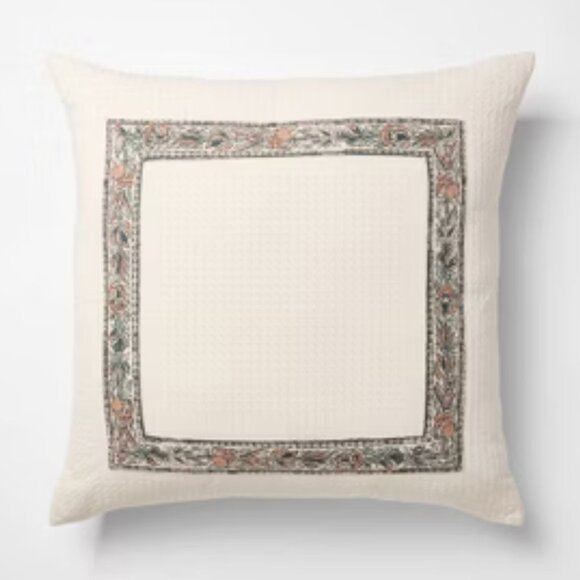 Threshold Design with Studio‎ McGee Oversized Square Border Pattern Cream Pillow - Picture 4 of 5